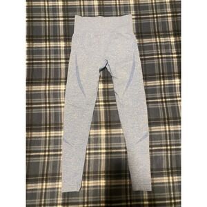 ACTA Wear High Waisted Seamless Leggings Blue Heathered Activewear Womens Small‎